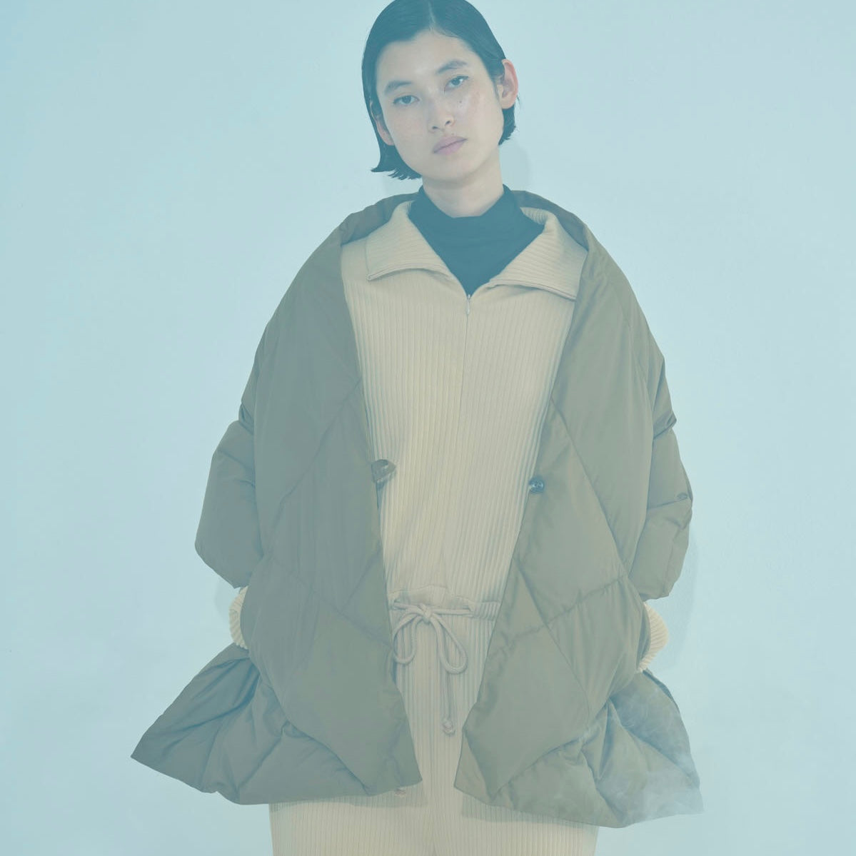 KWD DOWN SHAWL グリーンダウン